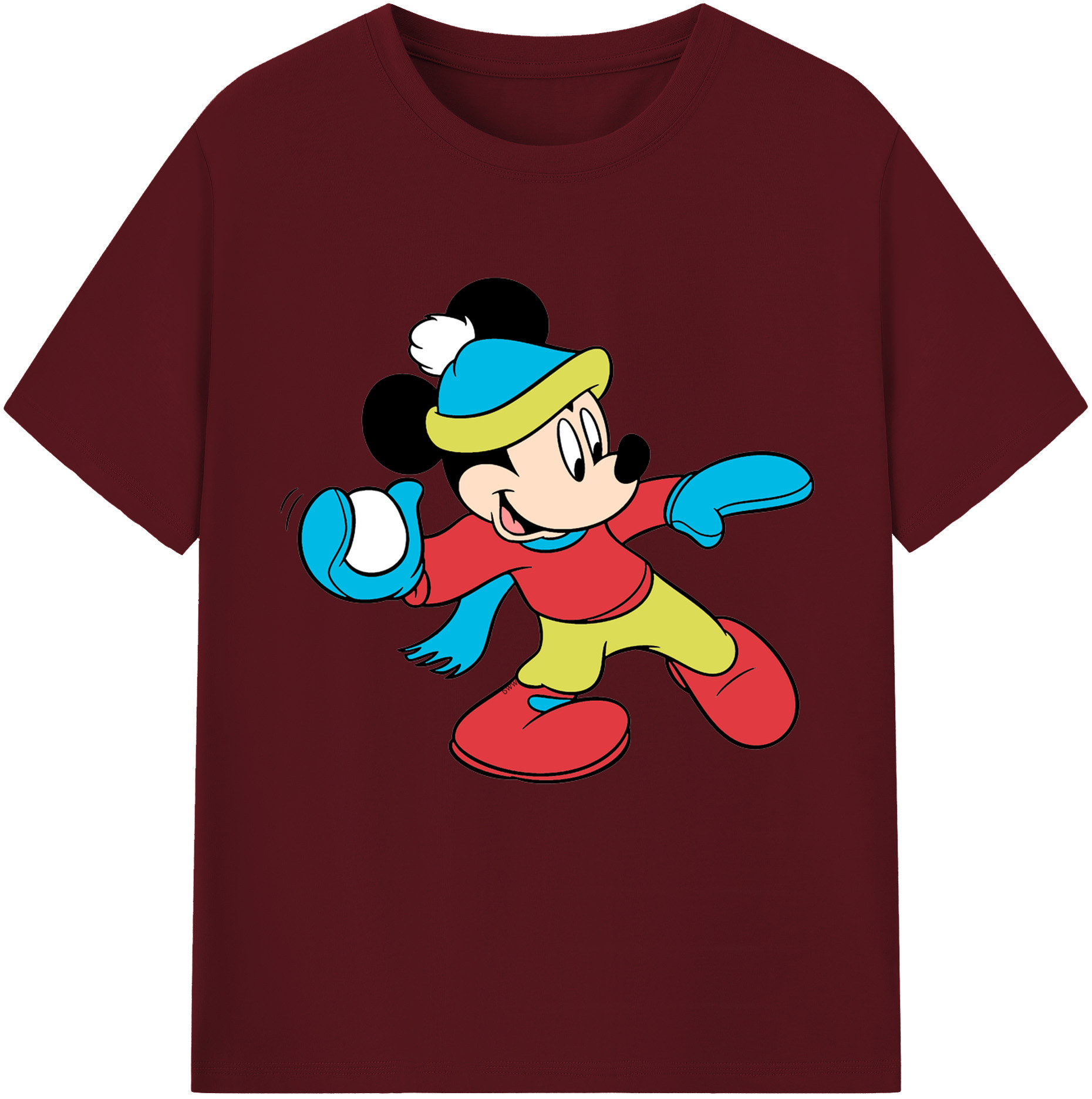（画像用） ミッキーマウス Mickey Mouse 綿100％半袖Tシャツ（フロントプリント）